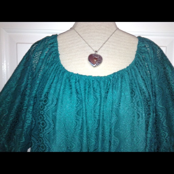 L&B Turquoise Lace Dress - Picture 4 of 6
